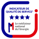 Qualité de service de 4 étoiles prodiguée par le médiateur national de l'énergie